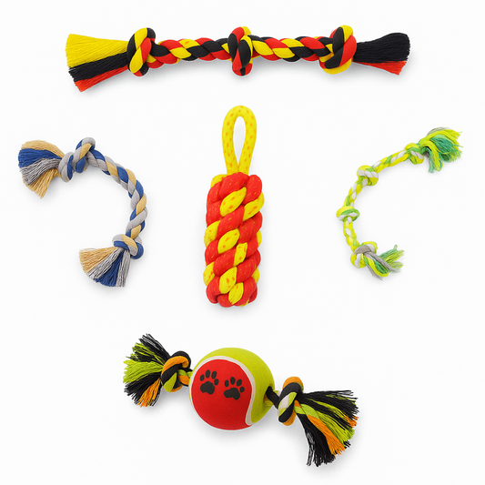 5-Piece Dog Rope Toy Combo