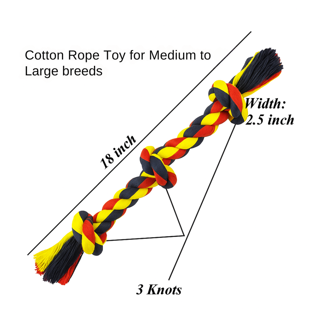 Triple Knot Rope Toy for Dogs