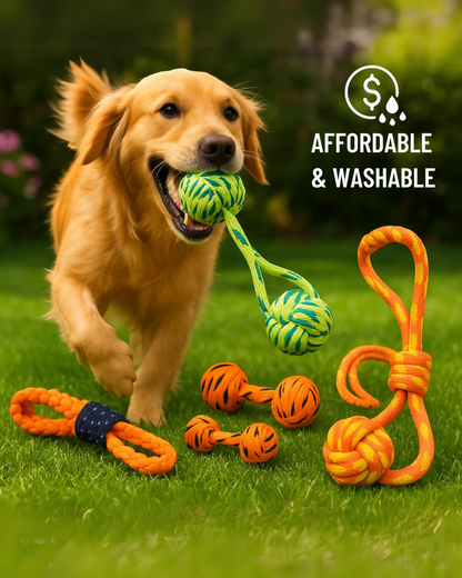 Dog Chew Rope Toys – Pack of 7