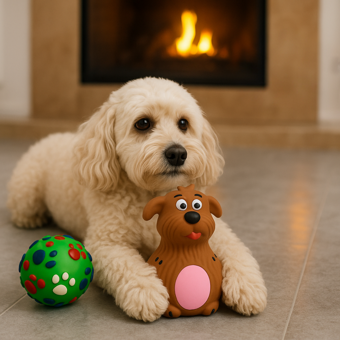 2-in-1 Combo of Latex Squeaky Toy & Squeaky Ball